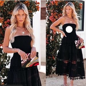 Vici crochet midi dress